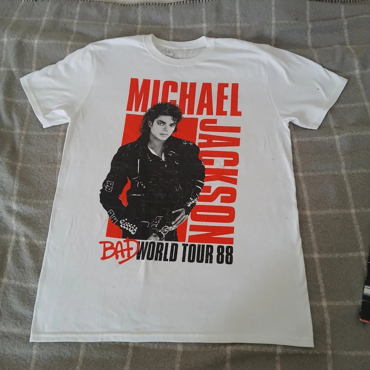 Michael Jackson Bad World Tour 1988 T-Shirt Men's Vintage Retro Collectible Tee
