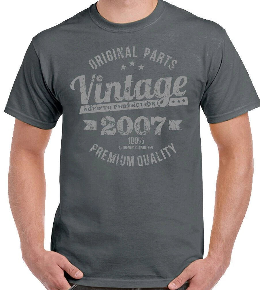 Vintage Year 2007 Premium Quality Mens 19th Birthday T-Shirt 19 Year old Gift