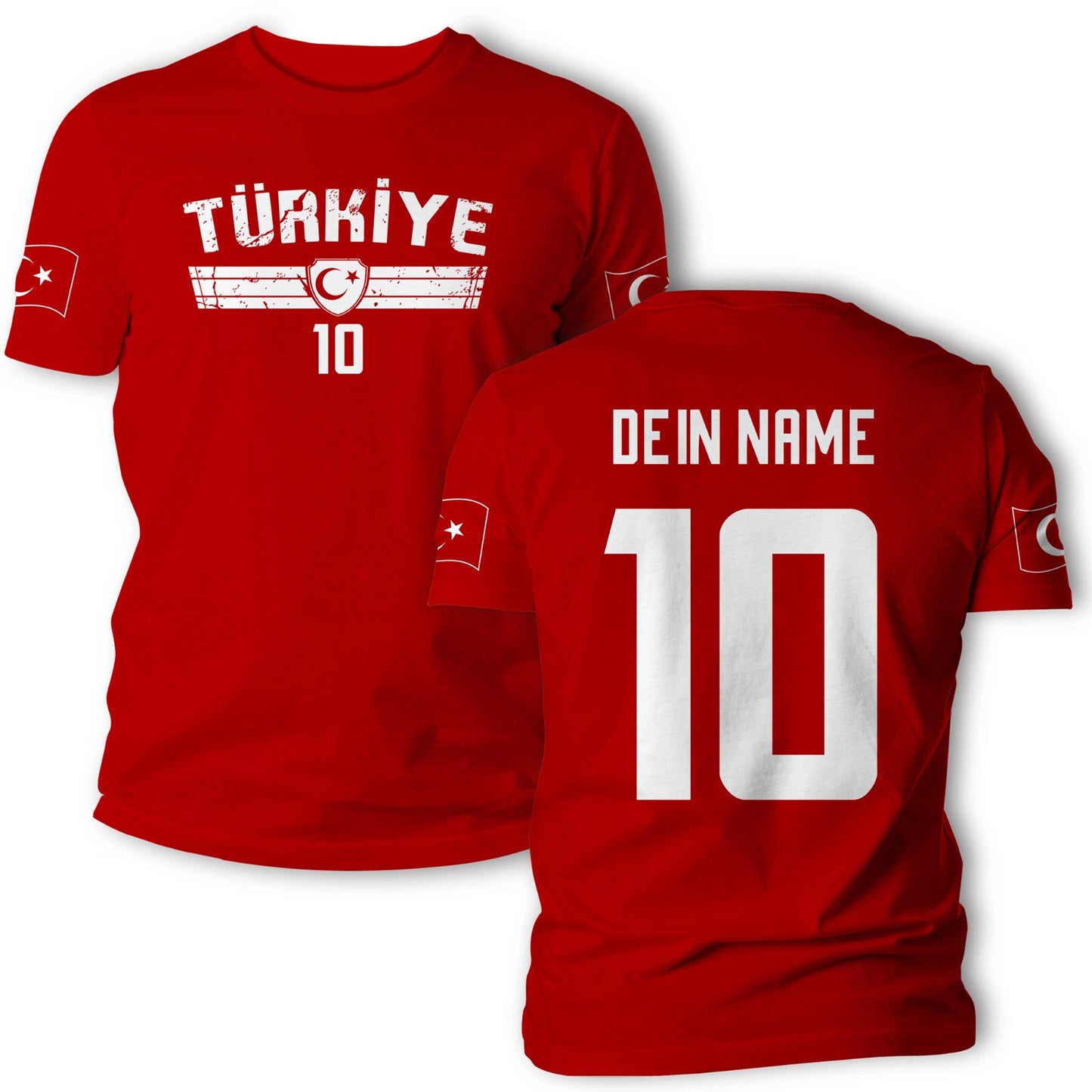 Turkey T-Shirt Jersey Personalised Desired Name & Number Design Gift