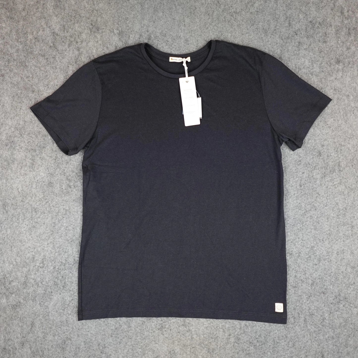 Marine Layer Shirt Mens Small Black Absurdly Soft Tee Signature Made in USA NWT