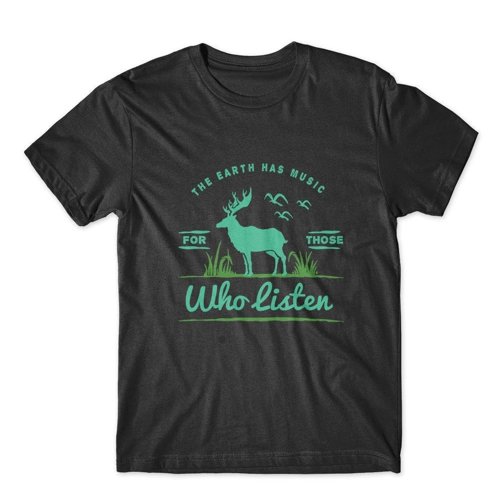 The Earth Has Music T-Shirt. 100% Cotton Premium Tee NEW