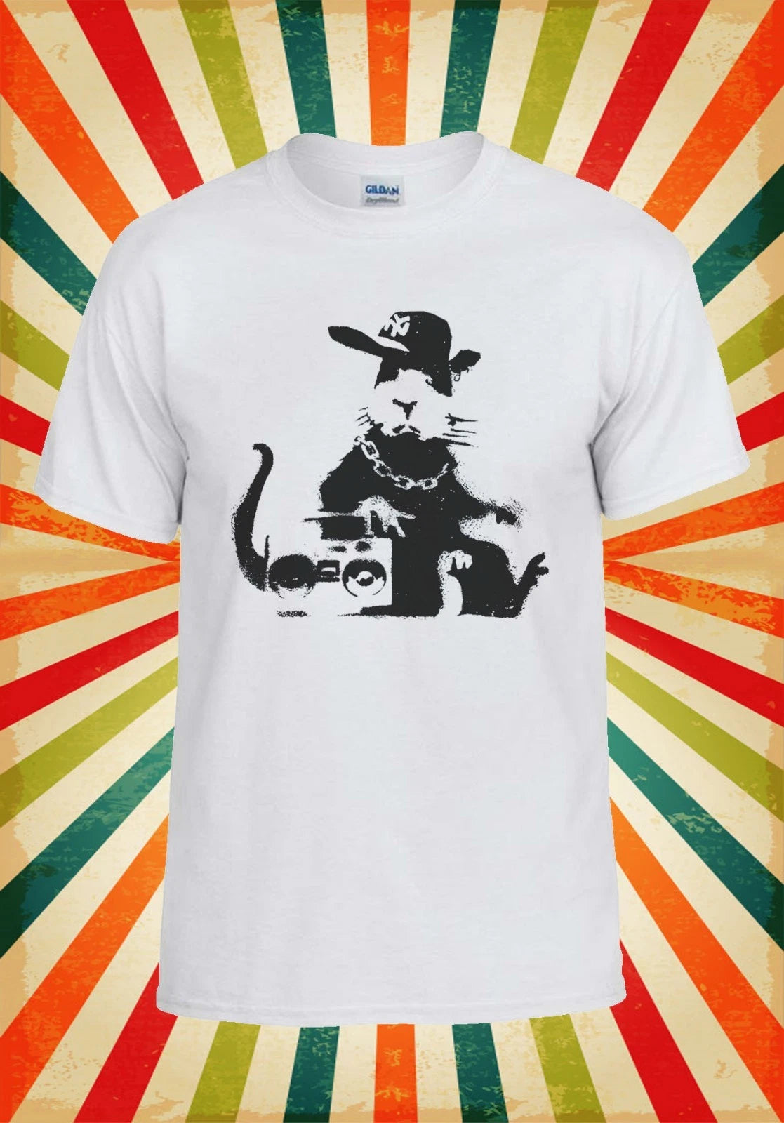 Banksy Geek Rat Gangster Ghetto Funny Men Women Vest Tank Top Unisex T Shirt 658