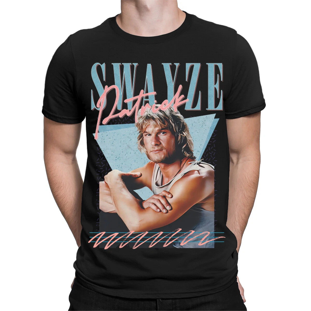 Patrick Swayze 90s Styled Dancer Retro Vintage Mens Womens T-Shirts Top #T798