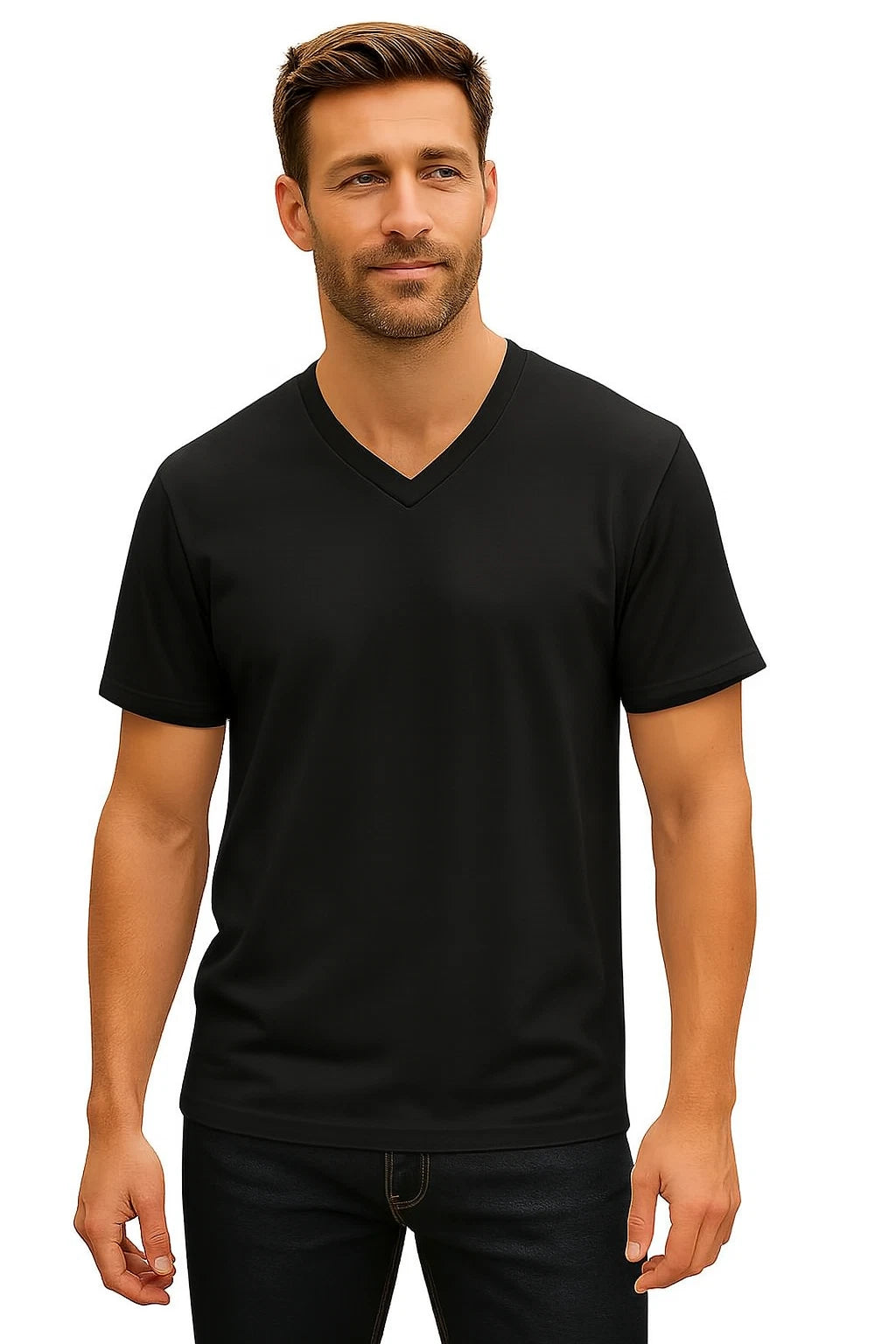 A1 Men's Black V-Neck T-Shirts| Black |multipack | Soft Cotton | Size 3X- Large