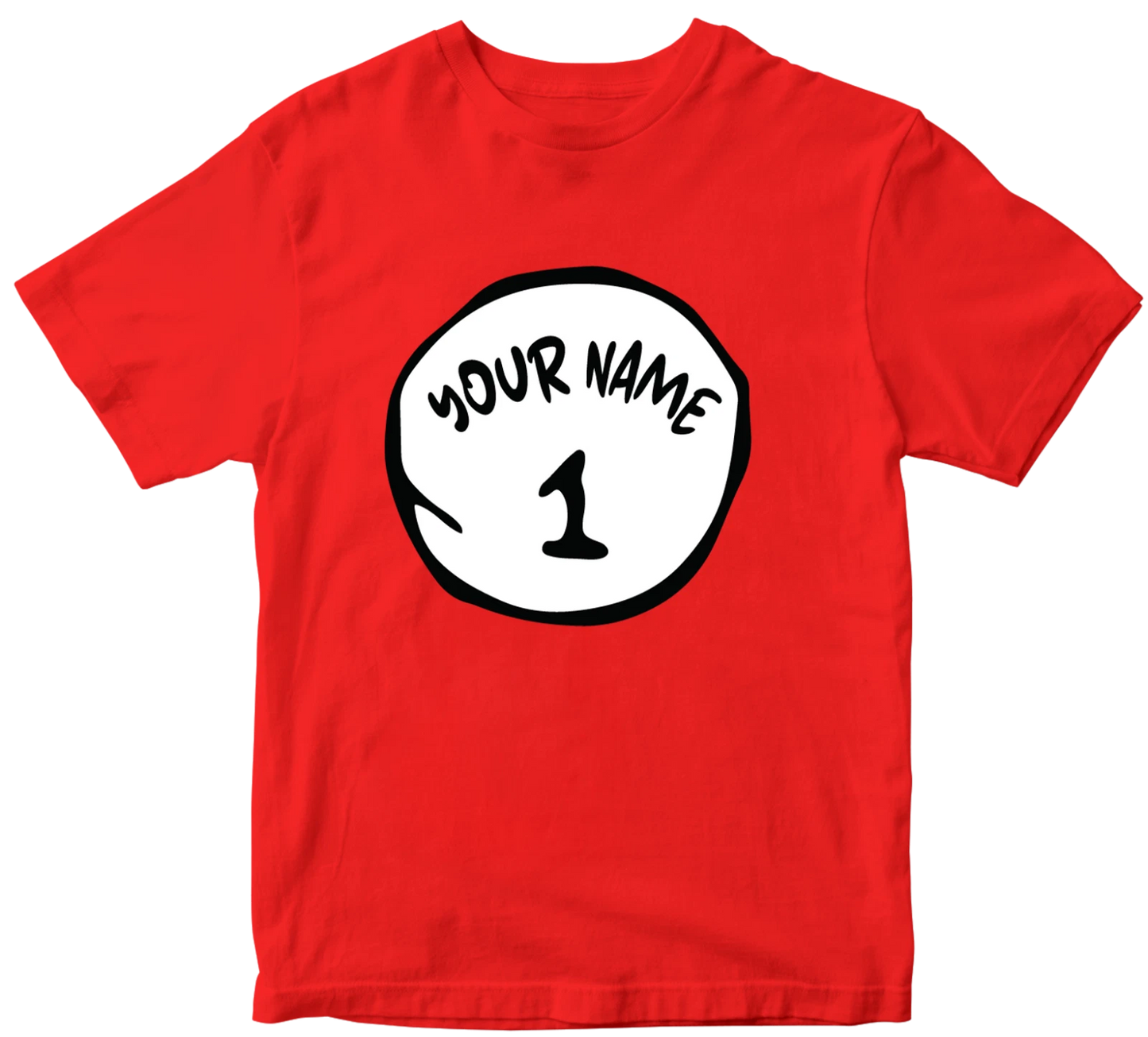 Personalised Custom Your Name t shirt Thing One 1 Thing Two 2 Funny book day top