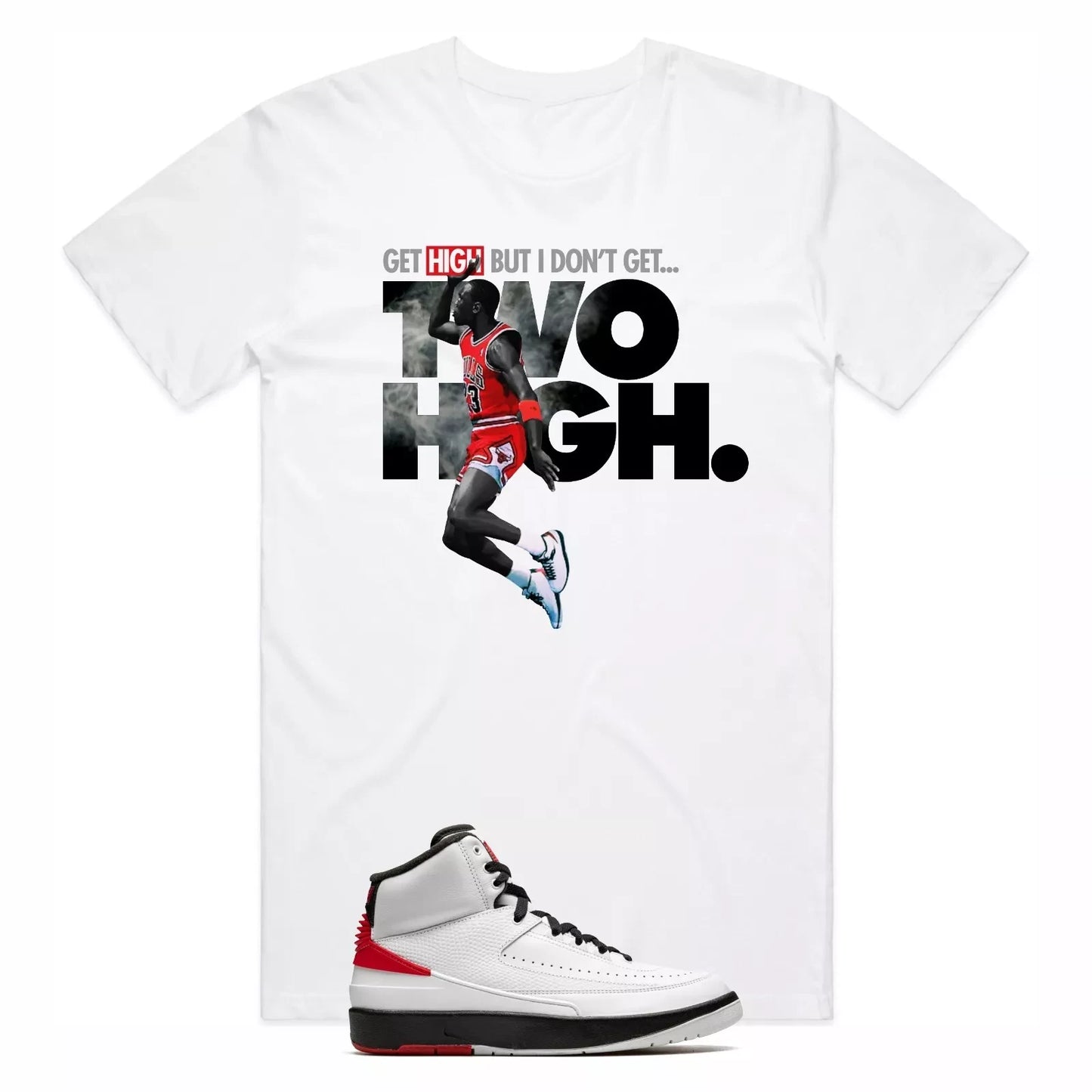 Shirt to Match Air Jordan Retro 2 Chicago Varsity Red - AJ2 Sneaker Matching Tee