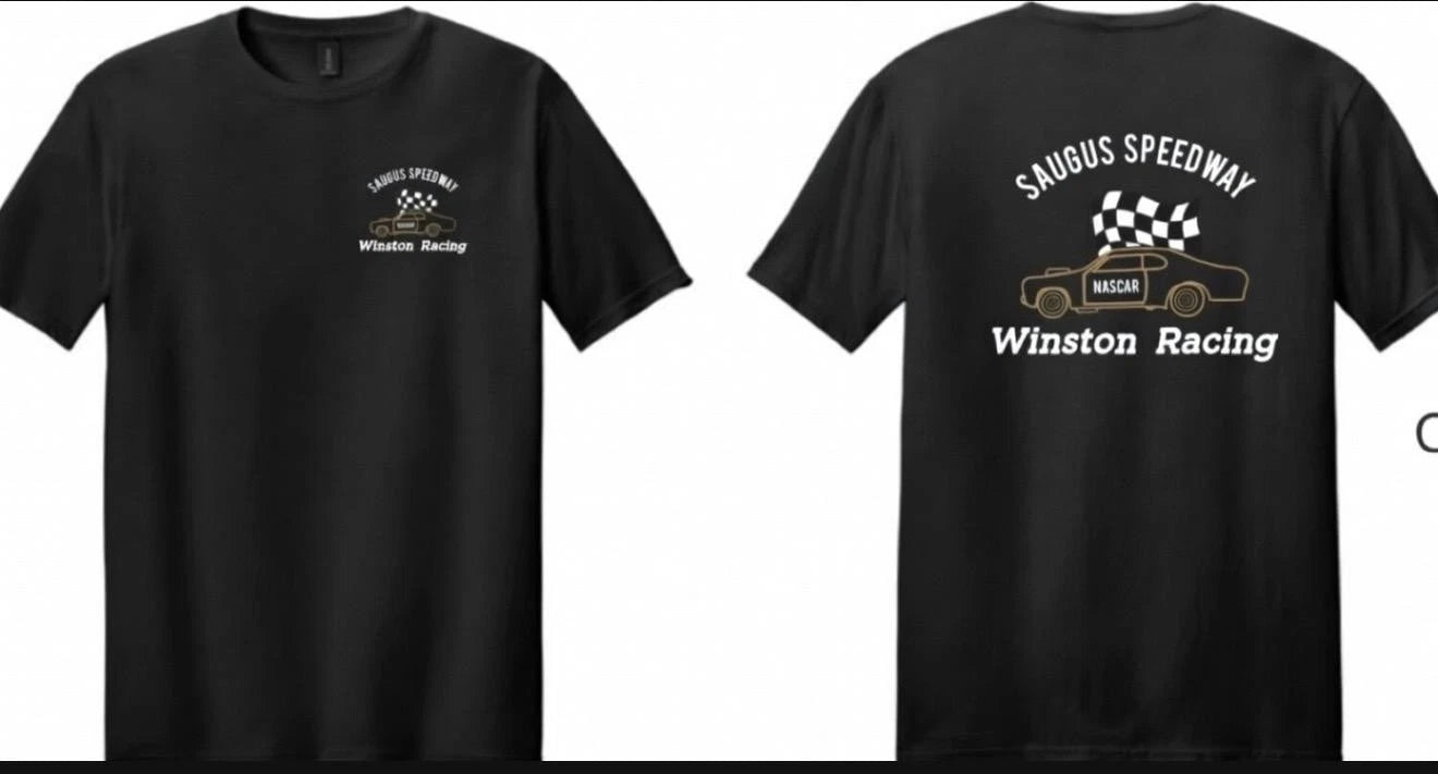 SAUGUS SPEEDWAY NASCAR WINSTON RACING SHIRT! VINTAGE SAUGUS SPEEDWAY LOGO SCV