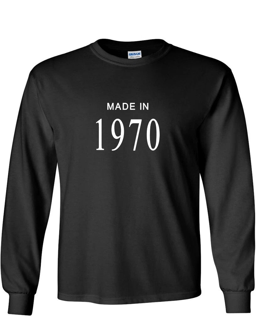 Custom Any Birth Year Personalized Birthday Made In Born Long Sleeve T-shirt