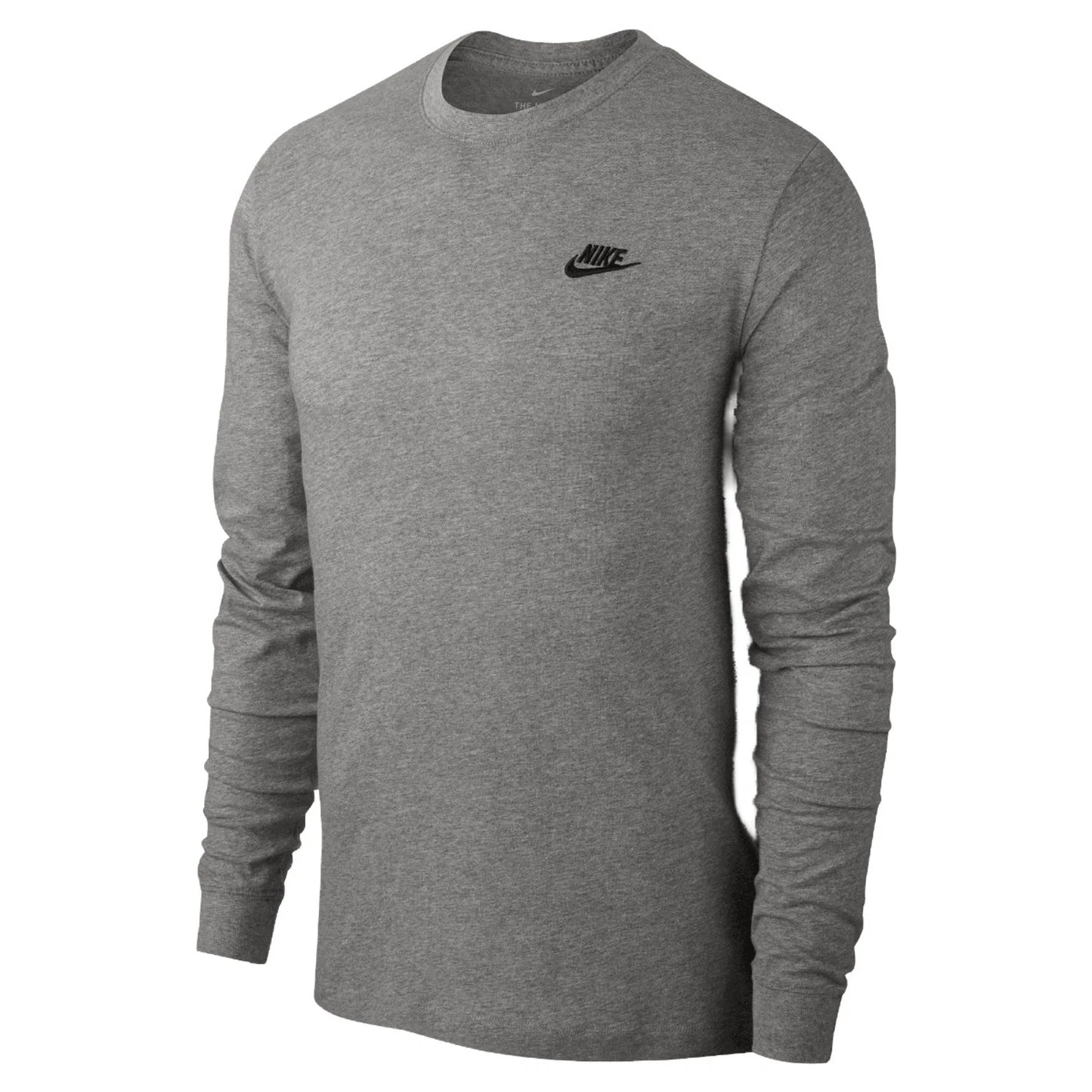 Nike Sportswear Club Long Sleeve T-Shirt Men Size Medium Gray New AR5193-063