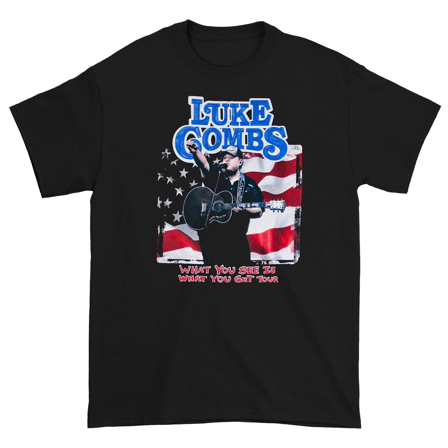 Men's Luke Combs What You See Is What You Get Tour 2020 Slim Fit T-shirt