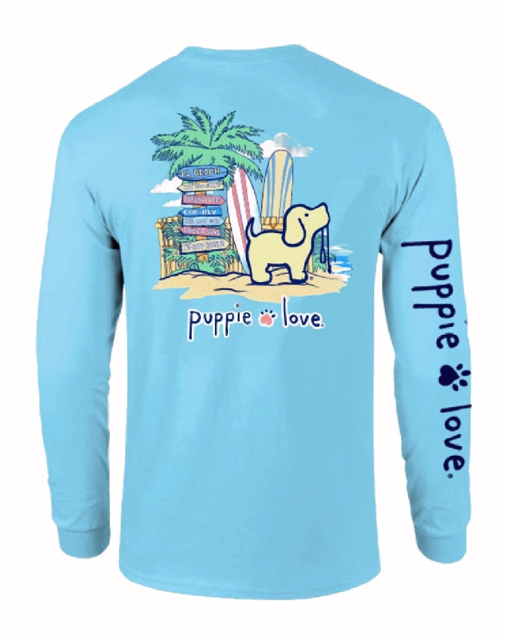 Puppie Love Dog Beach Pup Long Sleeve T-Shirt NEW Fast Free Ship