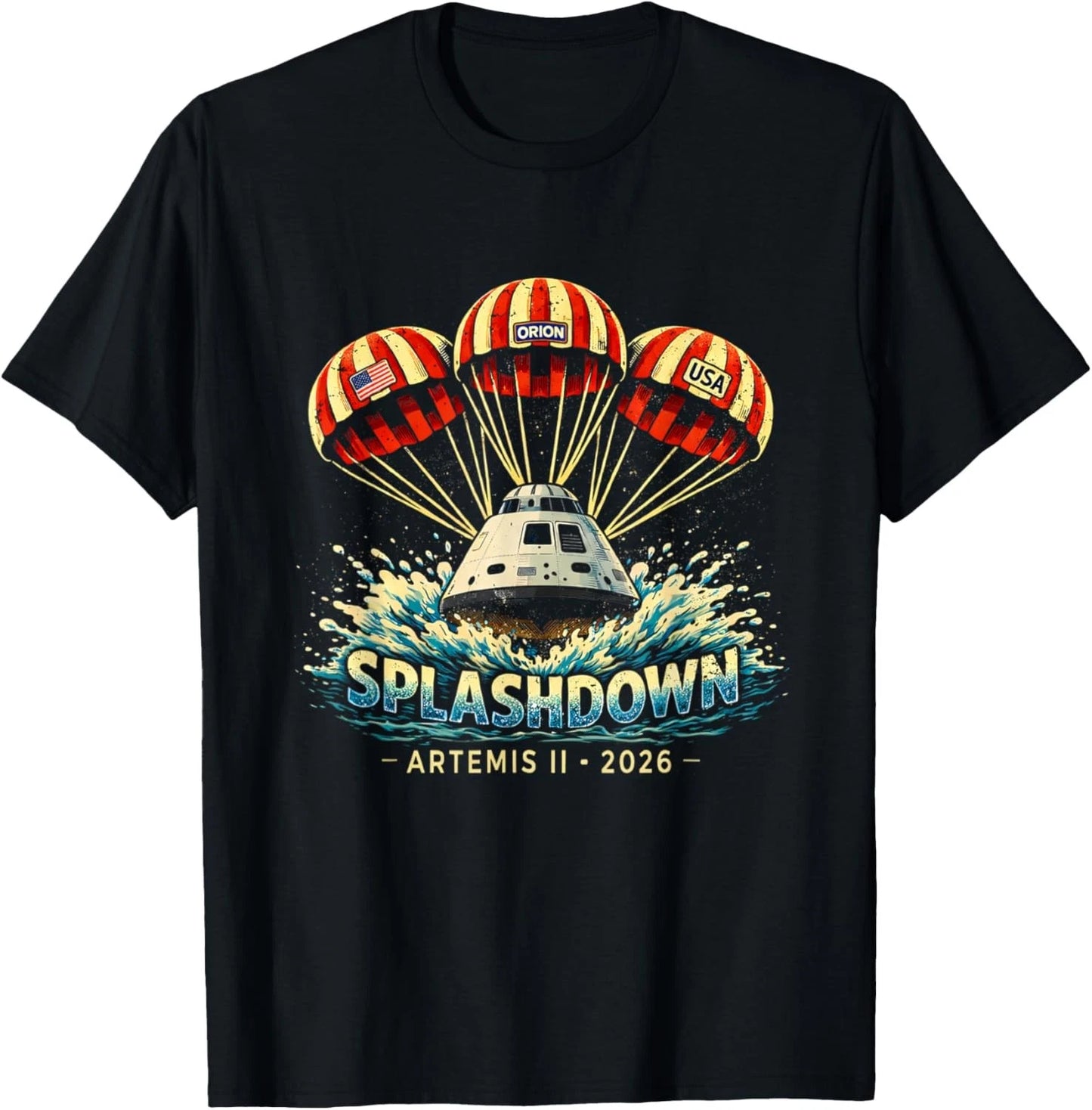 Artemis II Orion Moon Mission Splashdown Unisex T-Shirt