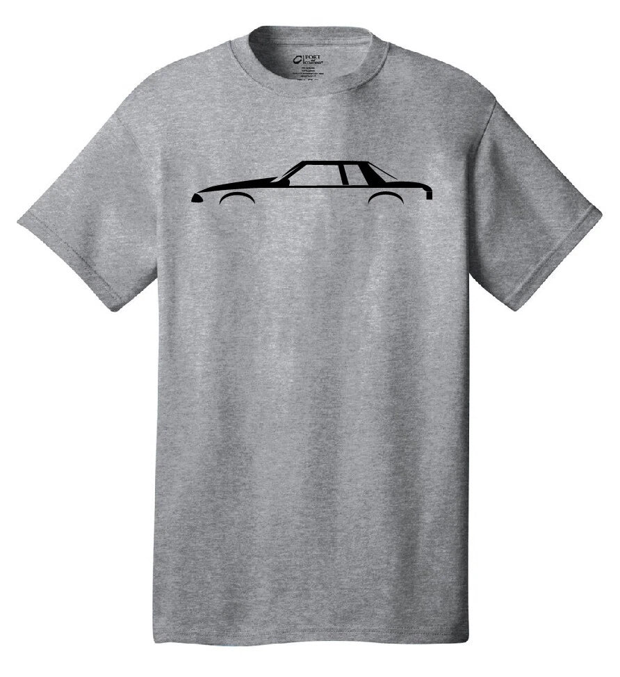 Notchback Mustang Foxbody Silhouette t-shirt Muscle Cars Racing Fastback 302