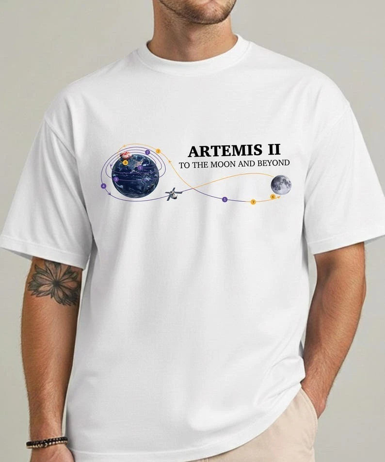 Artemis II To The Moon And Beyond T-Shirts, Artemis 2026 Back to the Moon Shirt