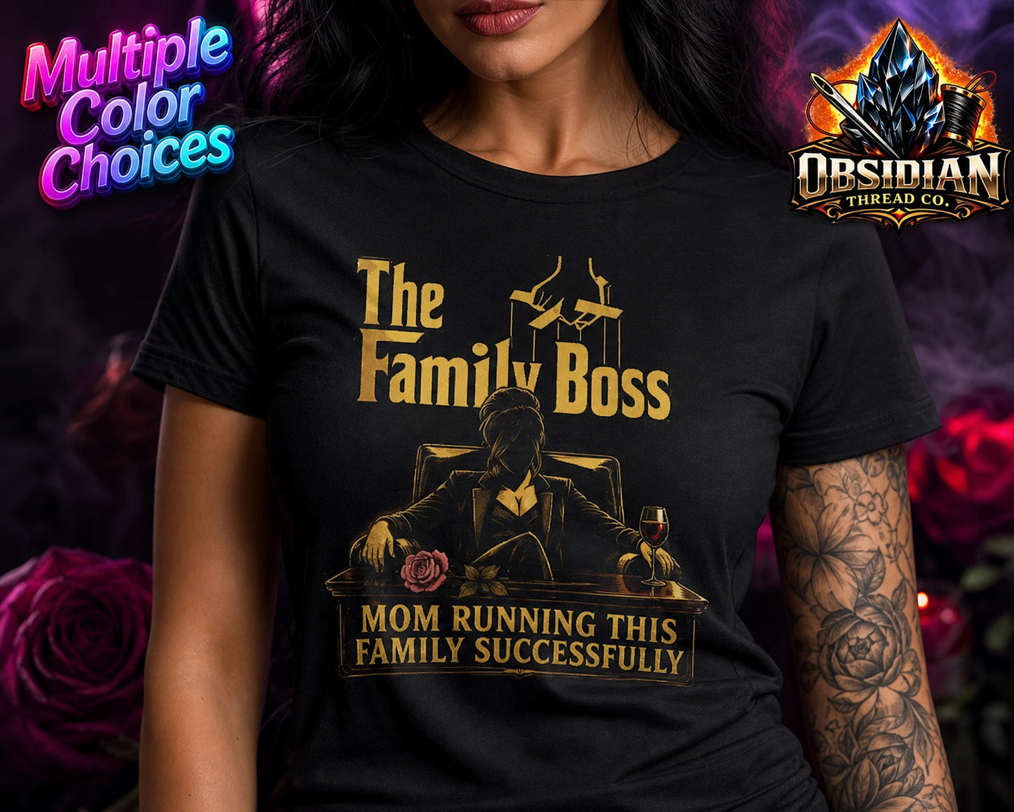 Mom The Family Boss Shirt Funny Mothers Day Gift Idea Mom Life Tee