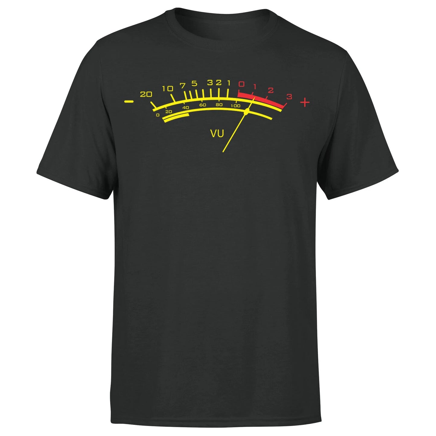 VU Tee Men's Black Cool Meter Analog Mens TShirt#P1#OR#A