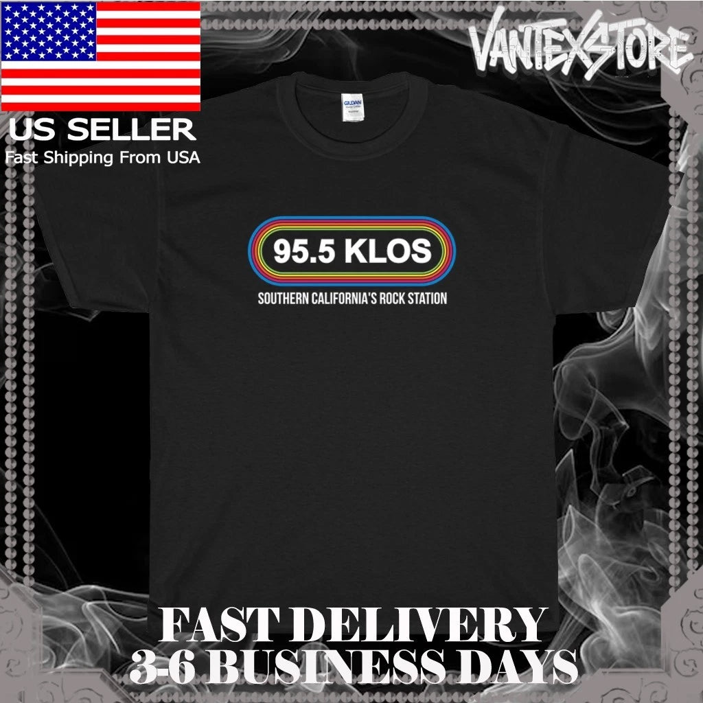 NEW SHIRT 95.5 KLOS CALIFORNIA LOGO MEN'S T-SHIRT FUNNY AMERICAN USA SIZE S-5XL