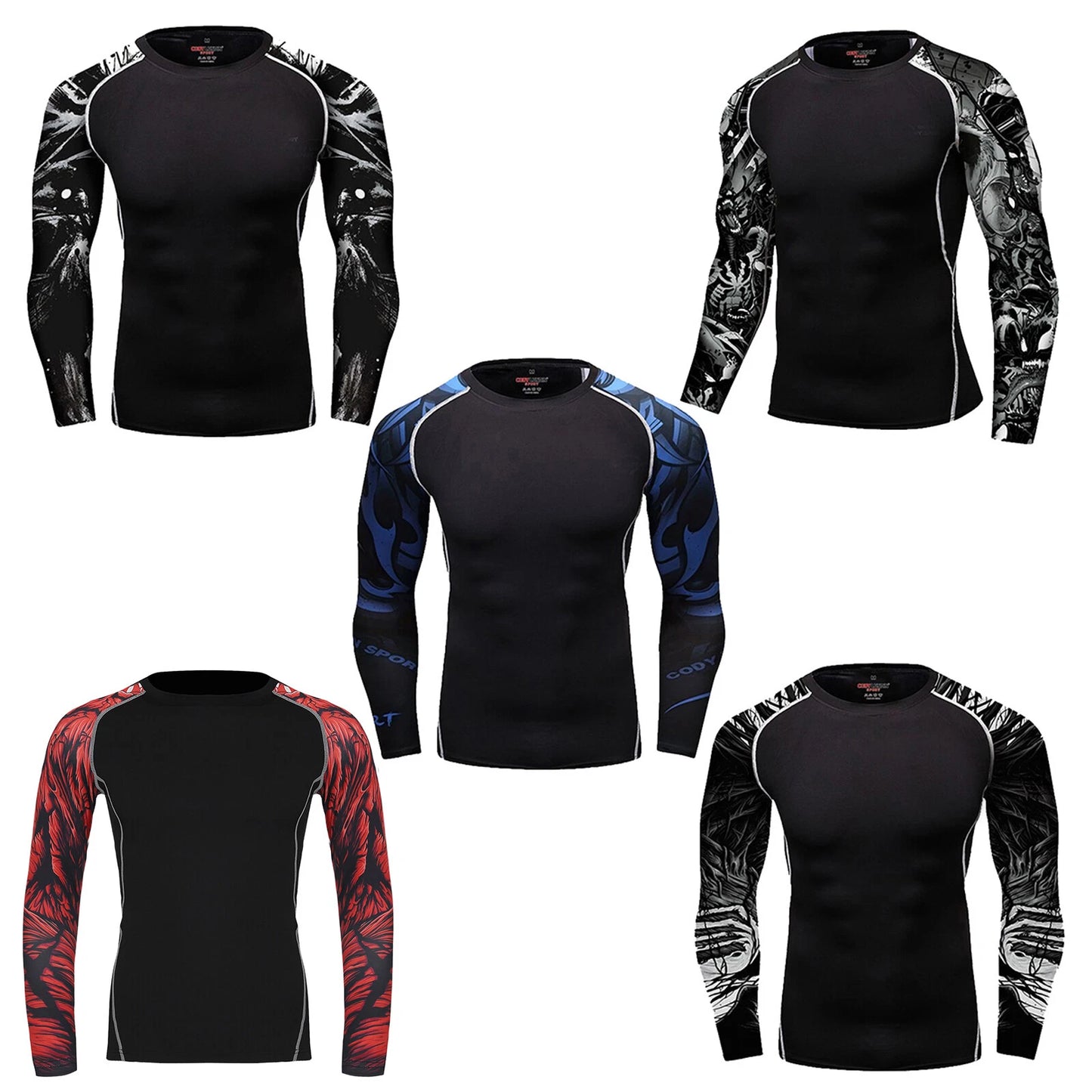 Men's UPF 50+ Rash Guard Shirts Long Sleeve Swim Shirt Quick Dry Surfing/Diving