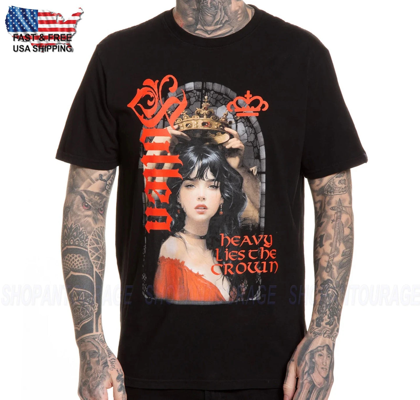 Sullen Art Collective Heavy Crown Premium SCM7778 Short Sleeve T-shirt For Men