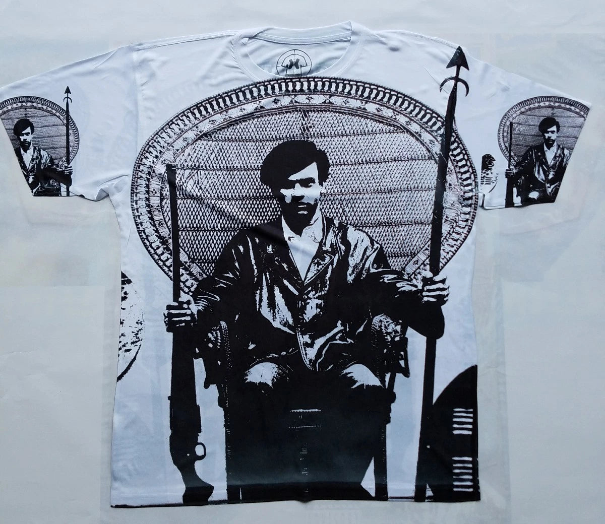 Huey Newton T Sublimated shirt black panther power Assata Shakur civil rights