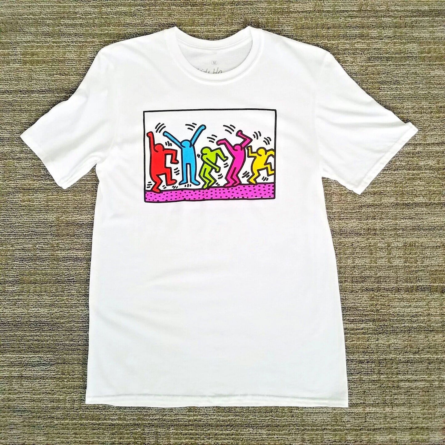 Keith Haring NY Graphic Street Pop Art Unisex Tee Men's White Shirt T-Shirt NEW