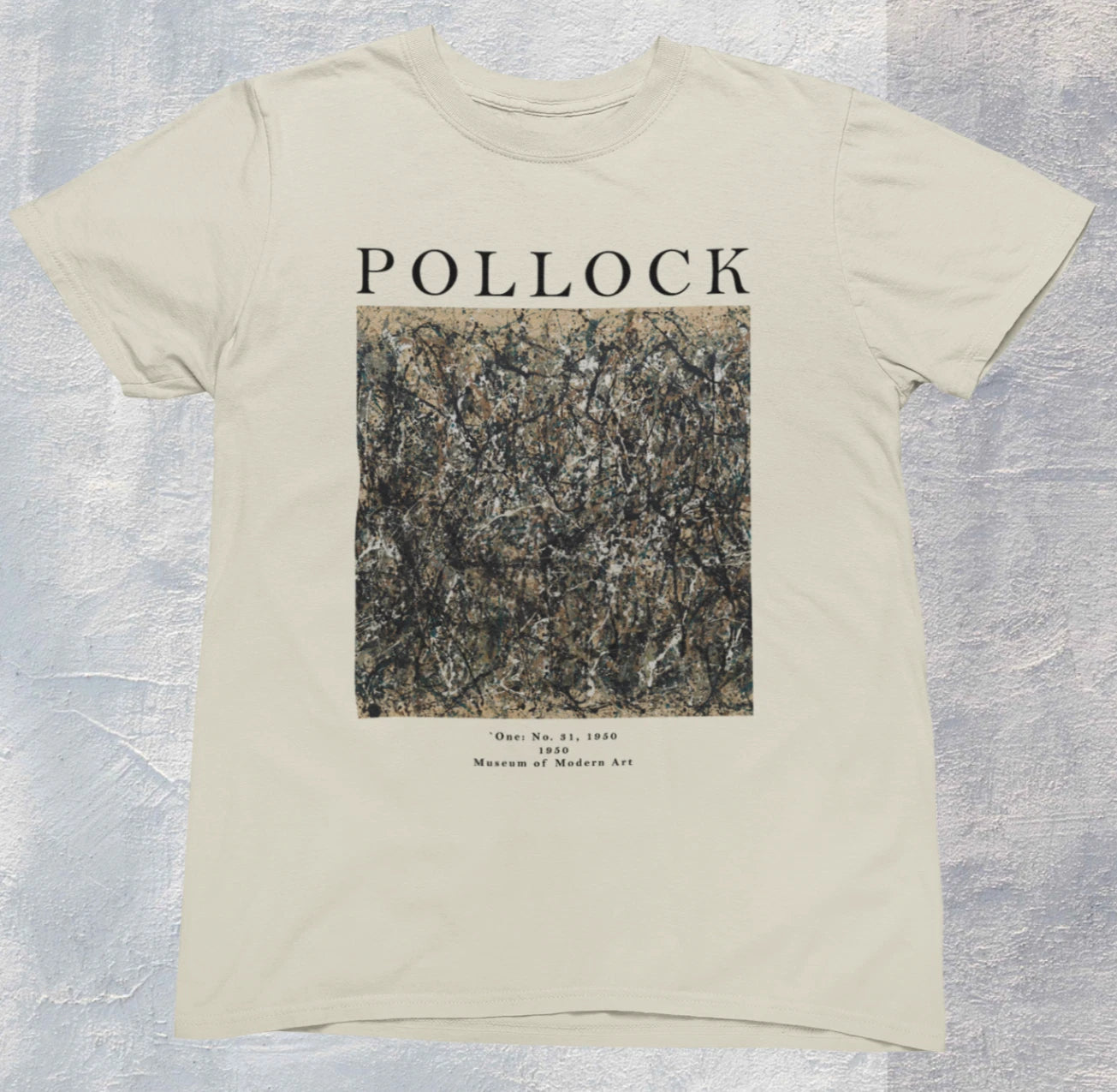 Pollock No 31 T shirt Art / %100 Premium Cotton