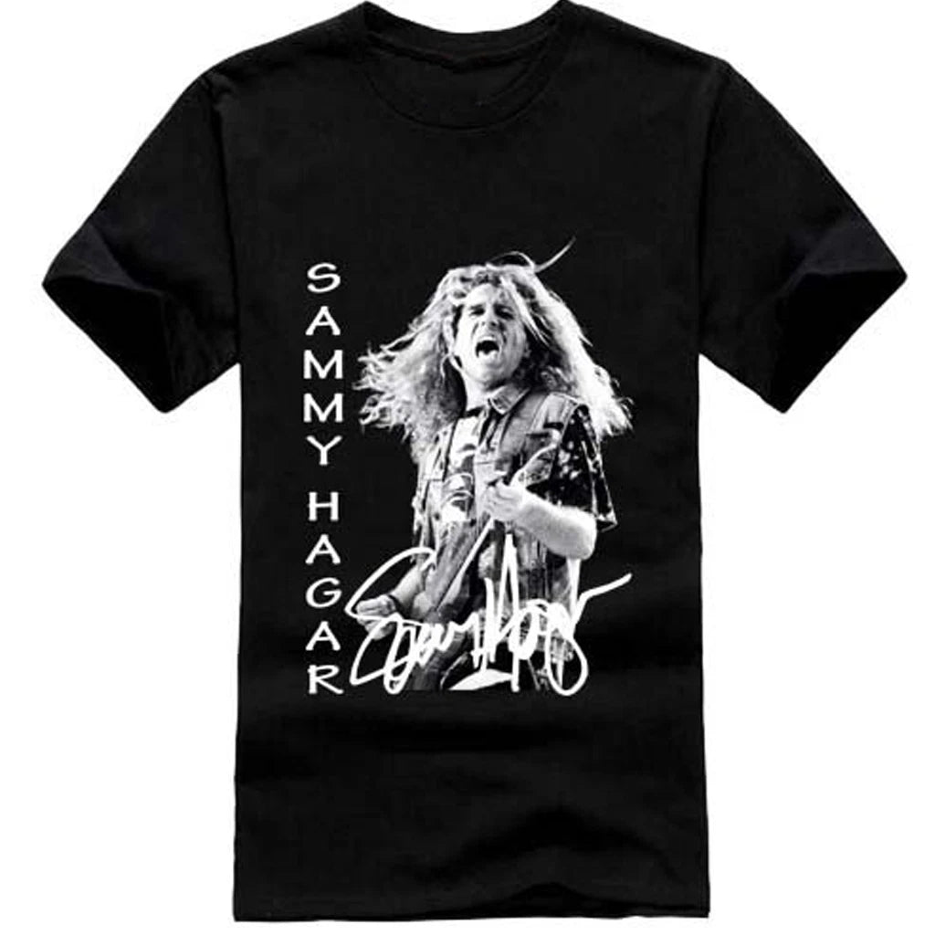 VTG Sammy Hagar T-shirt signature Black Short Sleeve S-5Xl 2F12