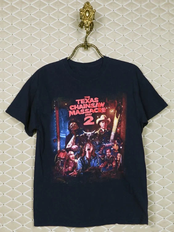 Texas Chainsaw Massacre 2 shirt Leatherface horror movie vintage rare T-shirt