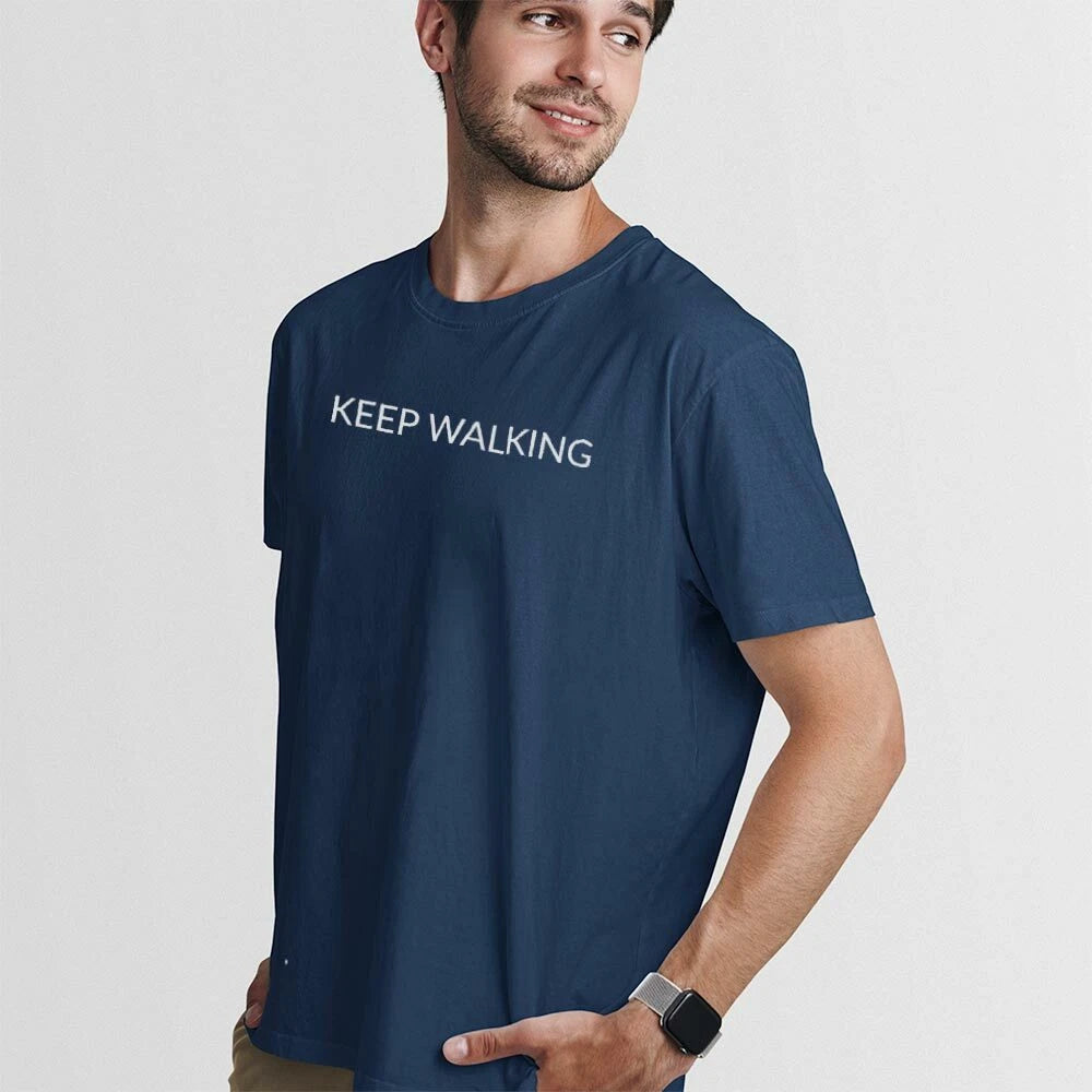 KEEP WALKING UnisexTshirt-Simple Minimal Printed One Liner