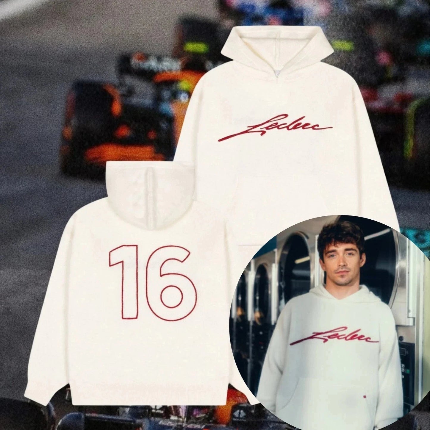 New!! 2026 Charles Leclerc F1 Holiday Signature Hoodie Remake All Size