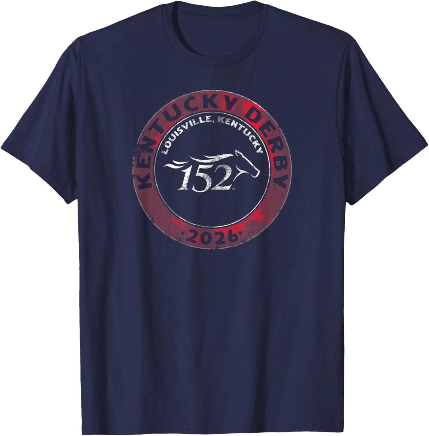 Kentucky Derby 2026 152 Vintage Navy Officially Licensed Unisex T-Shirt