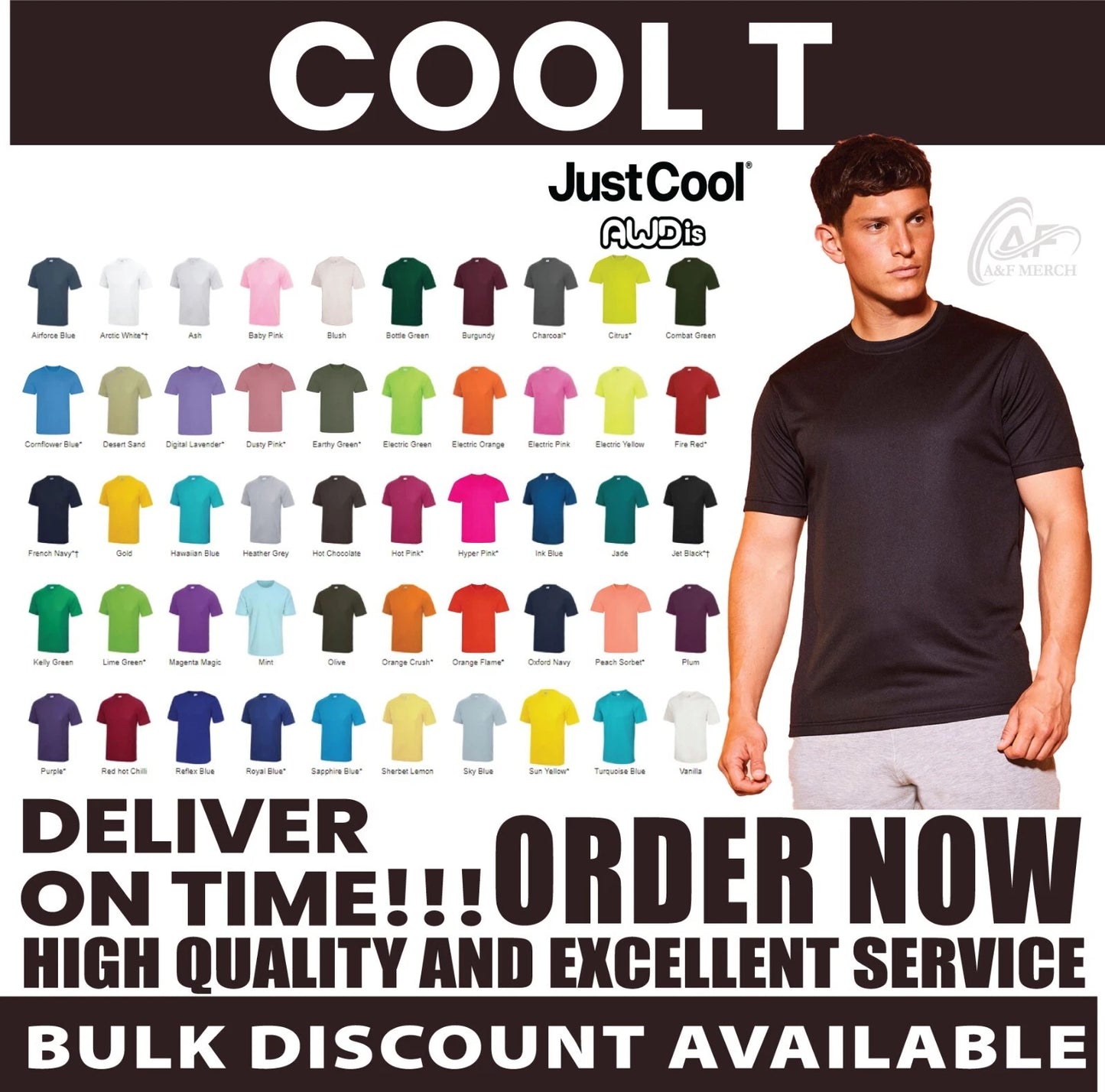 Just Cool AWDis Plain Simple Sport Running Gym Stag Do Hen T-Shirt JC001