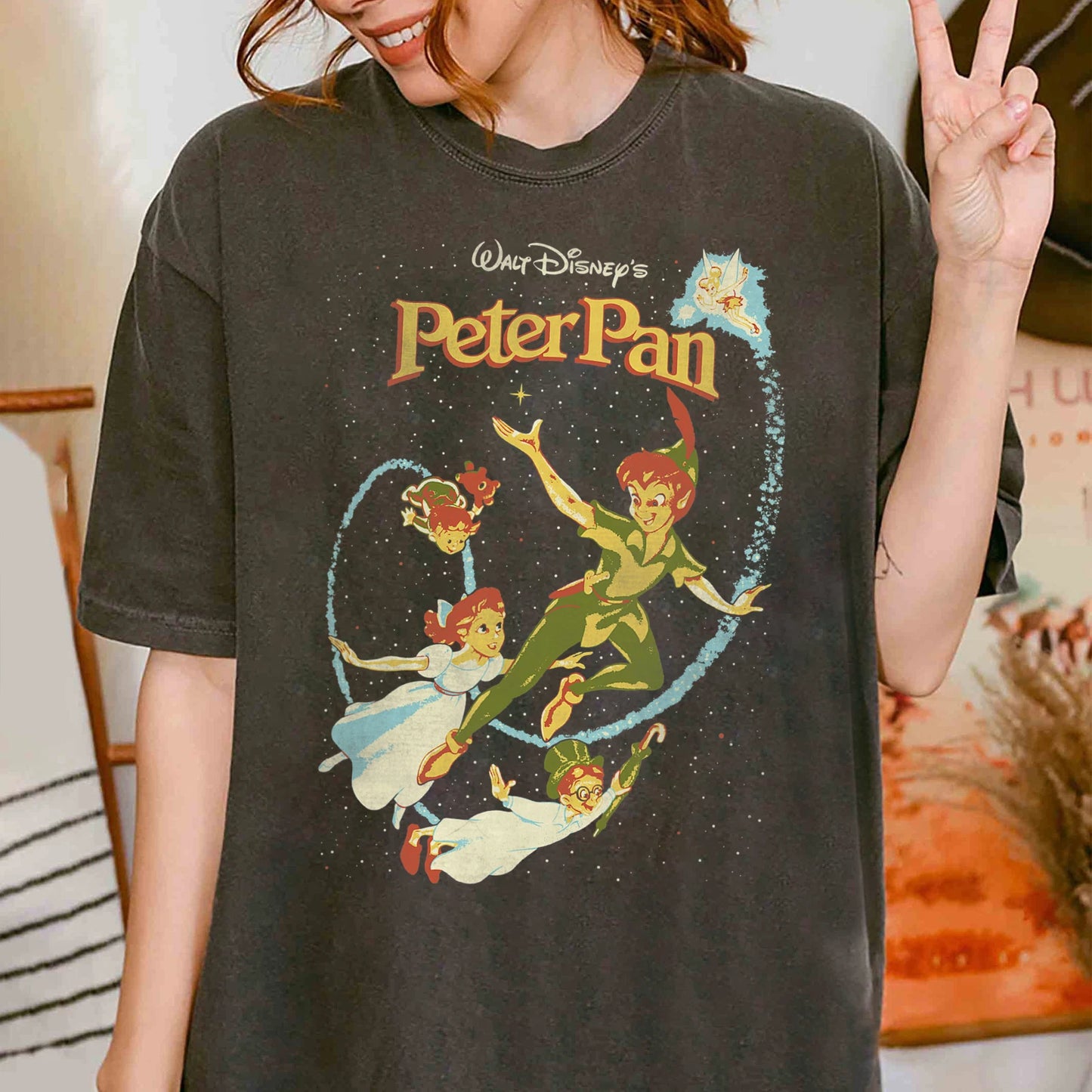 Disney Peter Pan Darling Flight Vintage Unisex Adult T-shirt Kid Tee 8318