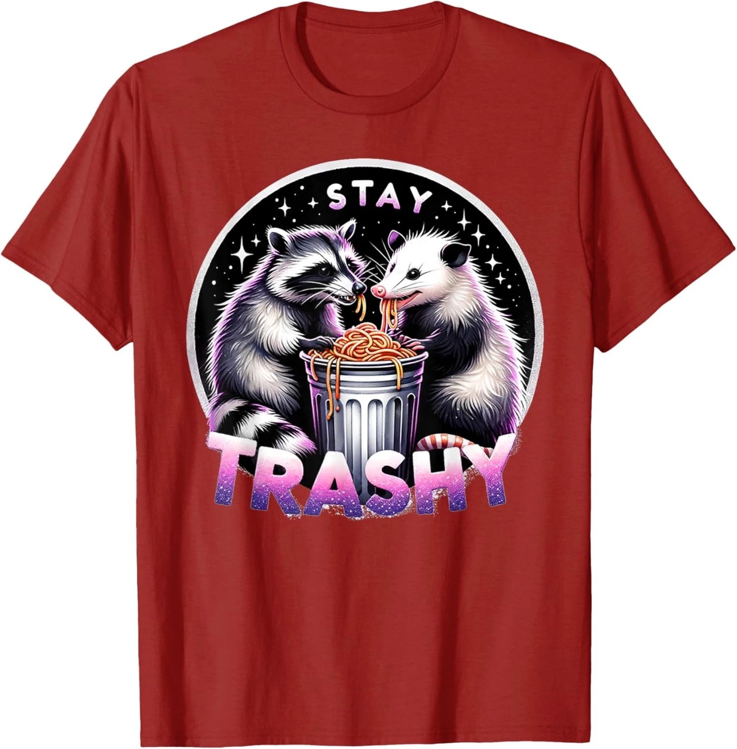 Stay Trashy Trash Racoon Funny Raccoon Possum T-Shirt