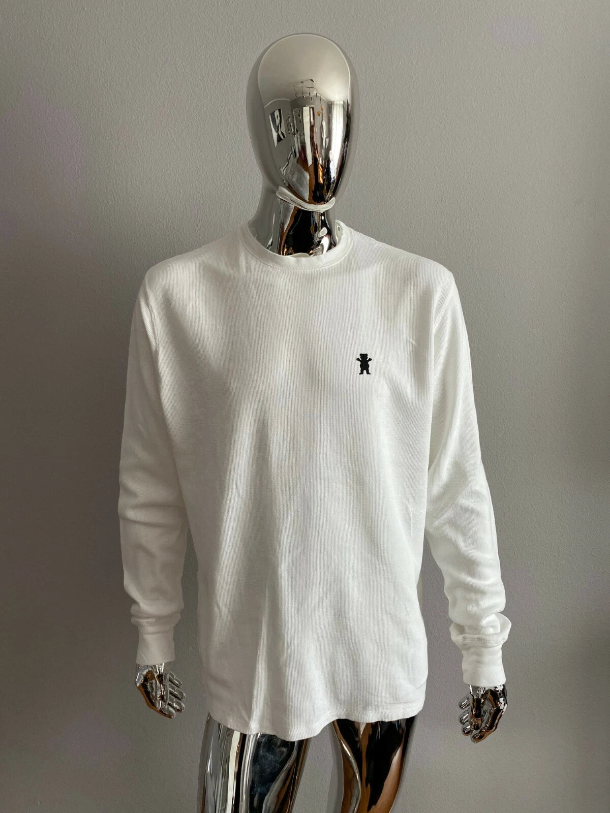 Men's Grizzly GripTape White Basic Long Sleeve Shirt Size 2XL