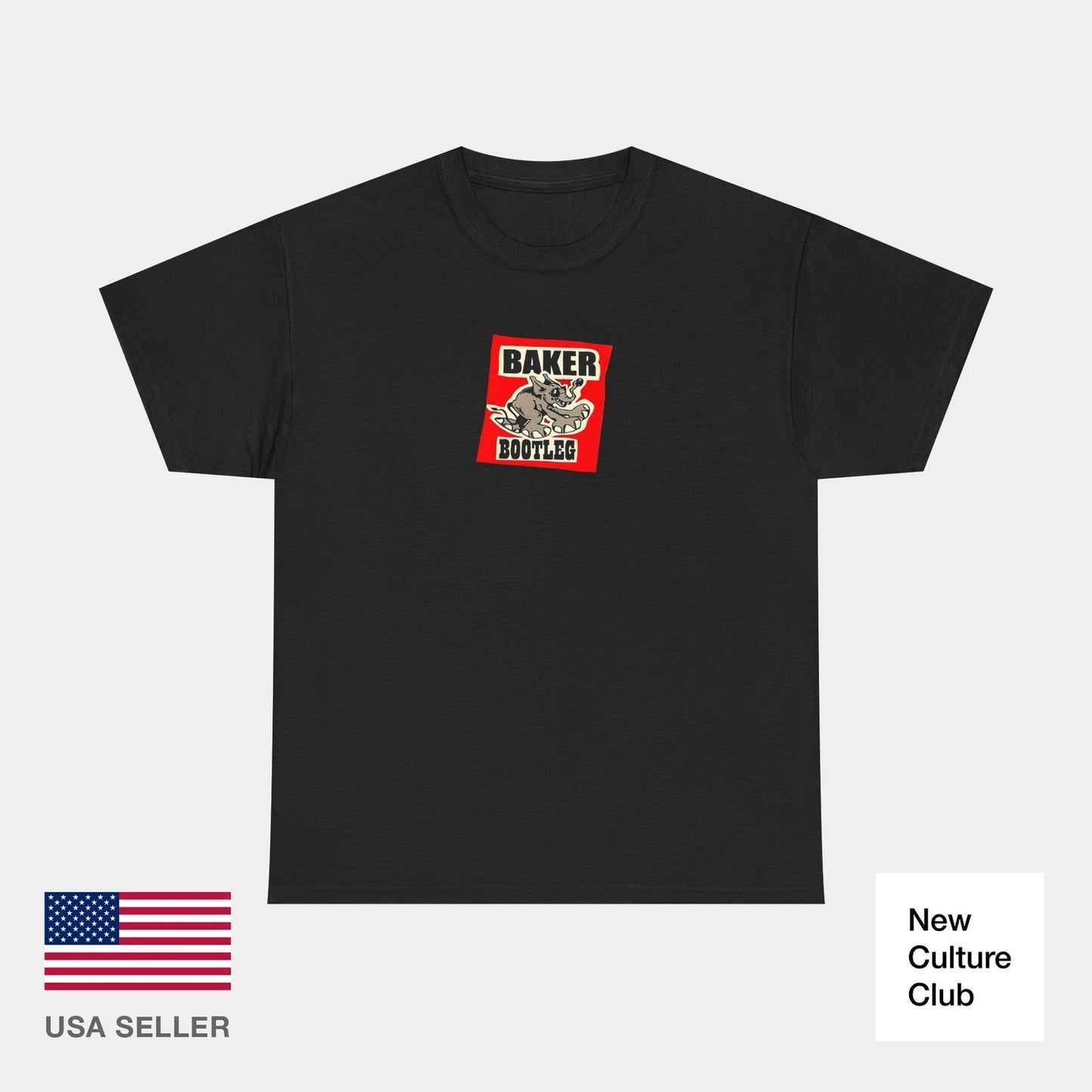 baker bootleg video elephant skateboards Vintage Logo Classic Skate TShirt Print