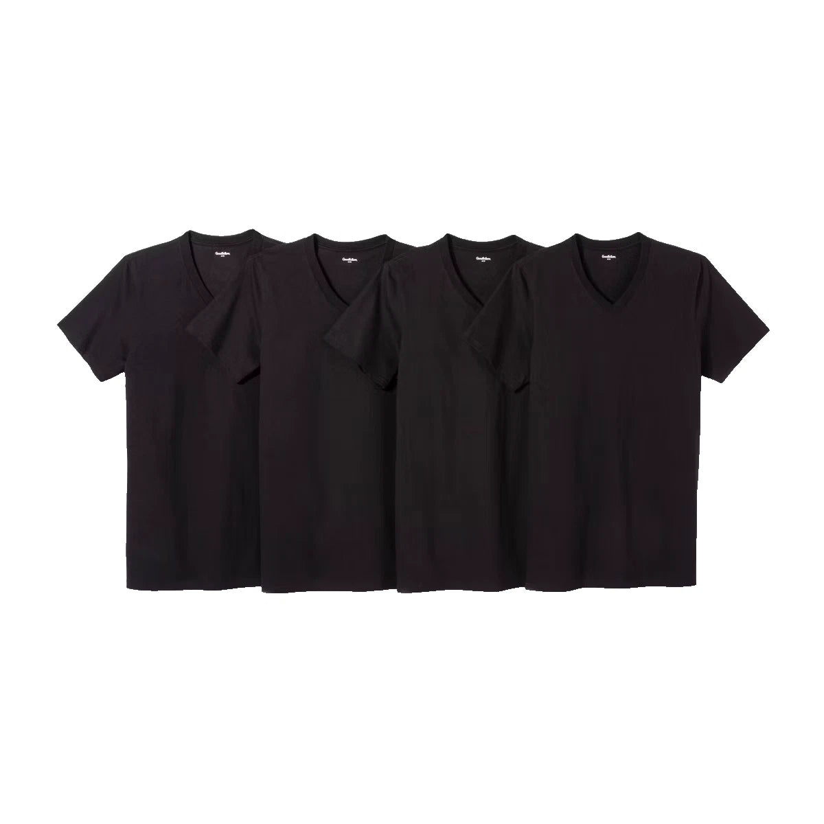 Mens black V-Neck T-Shirts 4-pack 100% Cotton- Goodfellow & Co Classic Size XXL