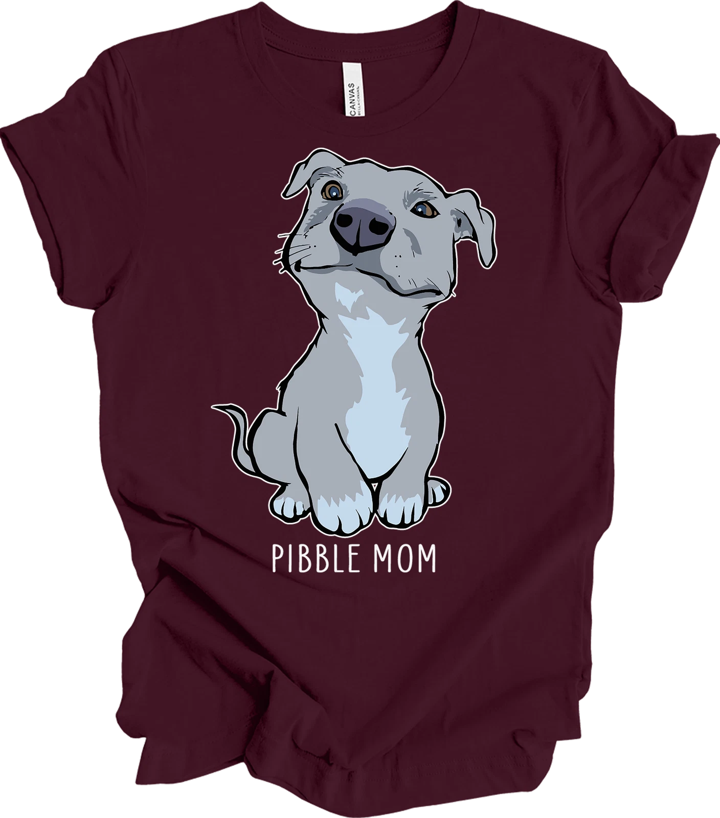 Pibble Mom Pittie Love Pitbull T-Shirt Funny Dog Mom Gift Pit Bull Puppy Graphic
