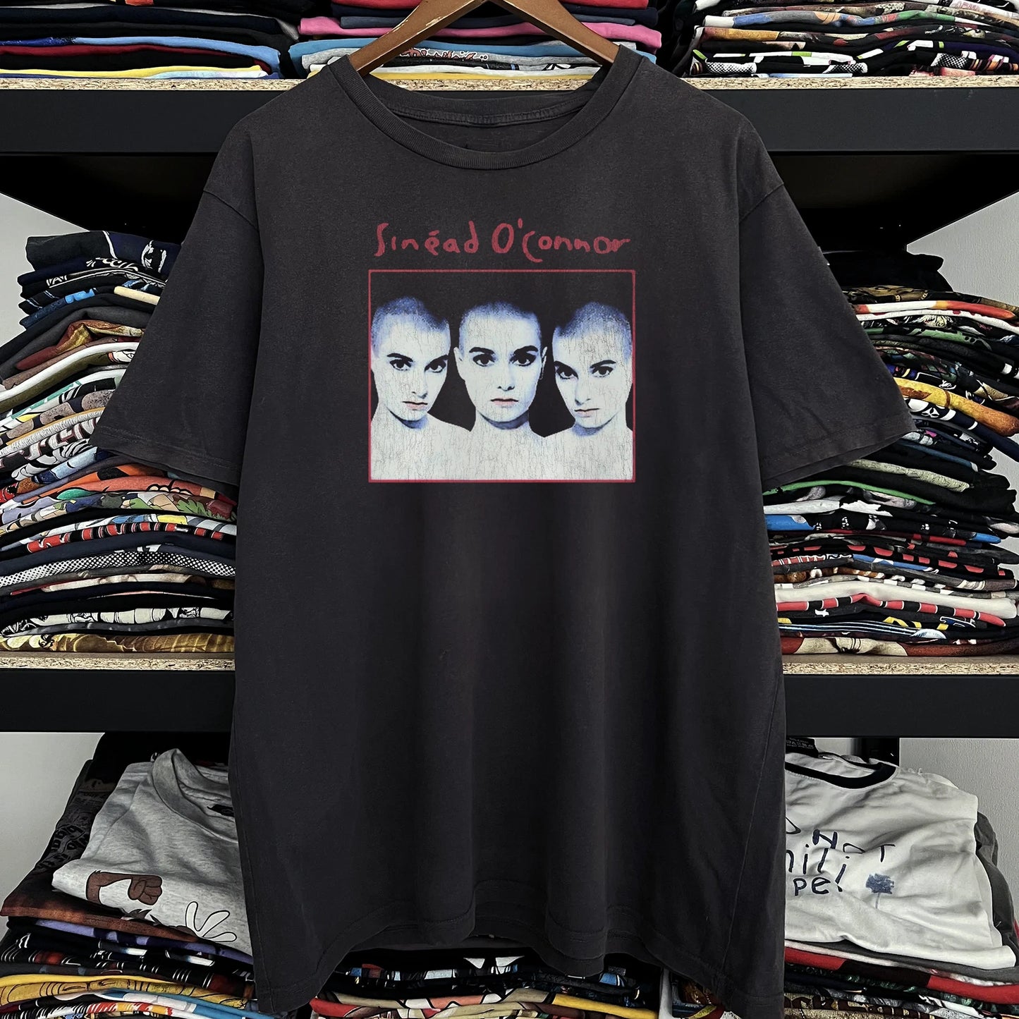 90s Sinead O Connor Faded T-Shirt Black M