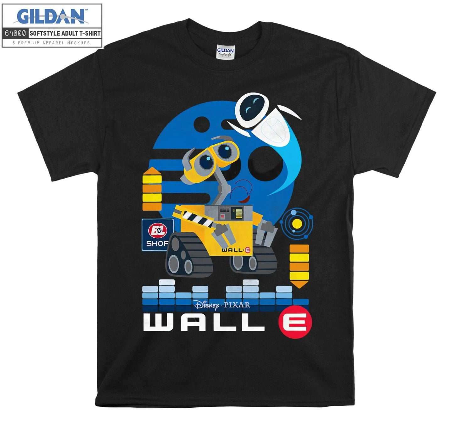 Disney Pixar Wall E And Eve Distressed Frie Hoodie Tshirt Men Women Unisex AB506