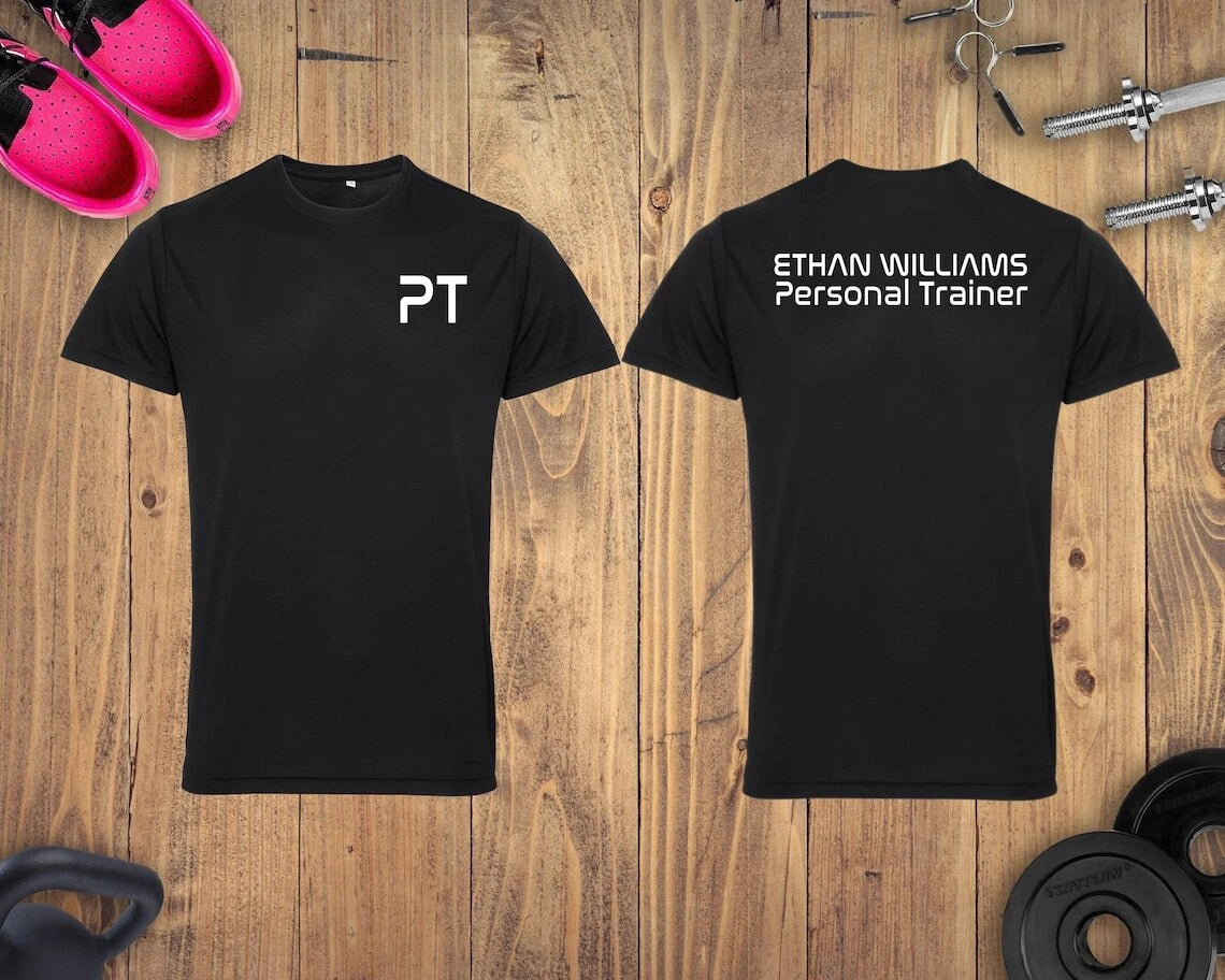 Personalised Men’s Gym T-Shirt | Soft Short Sleeve Sports Top | Trainer Workout