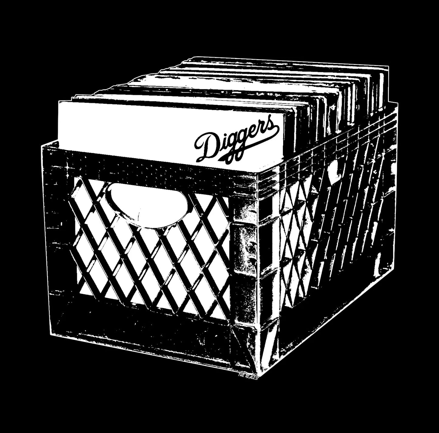 CRATE DIGGERS T SHIRT RECORD COLLECTOR DJ CLASSIC HIP HOP SP 1200 VINYL JUNKIE