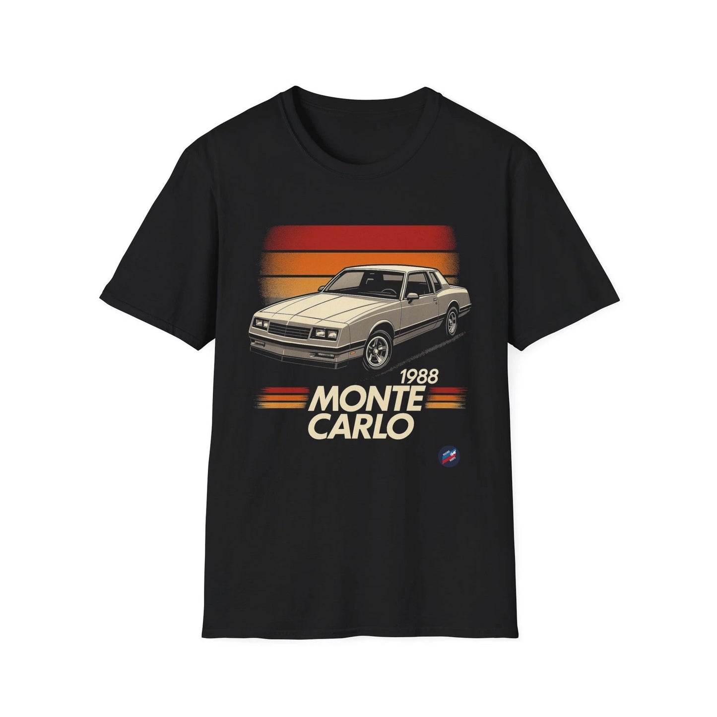 1988 Chevy Monte Carlo T-Shirt Retro Sunset Muscle Car Graphic Tee Classic