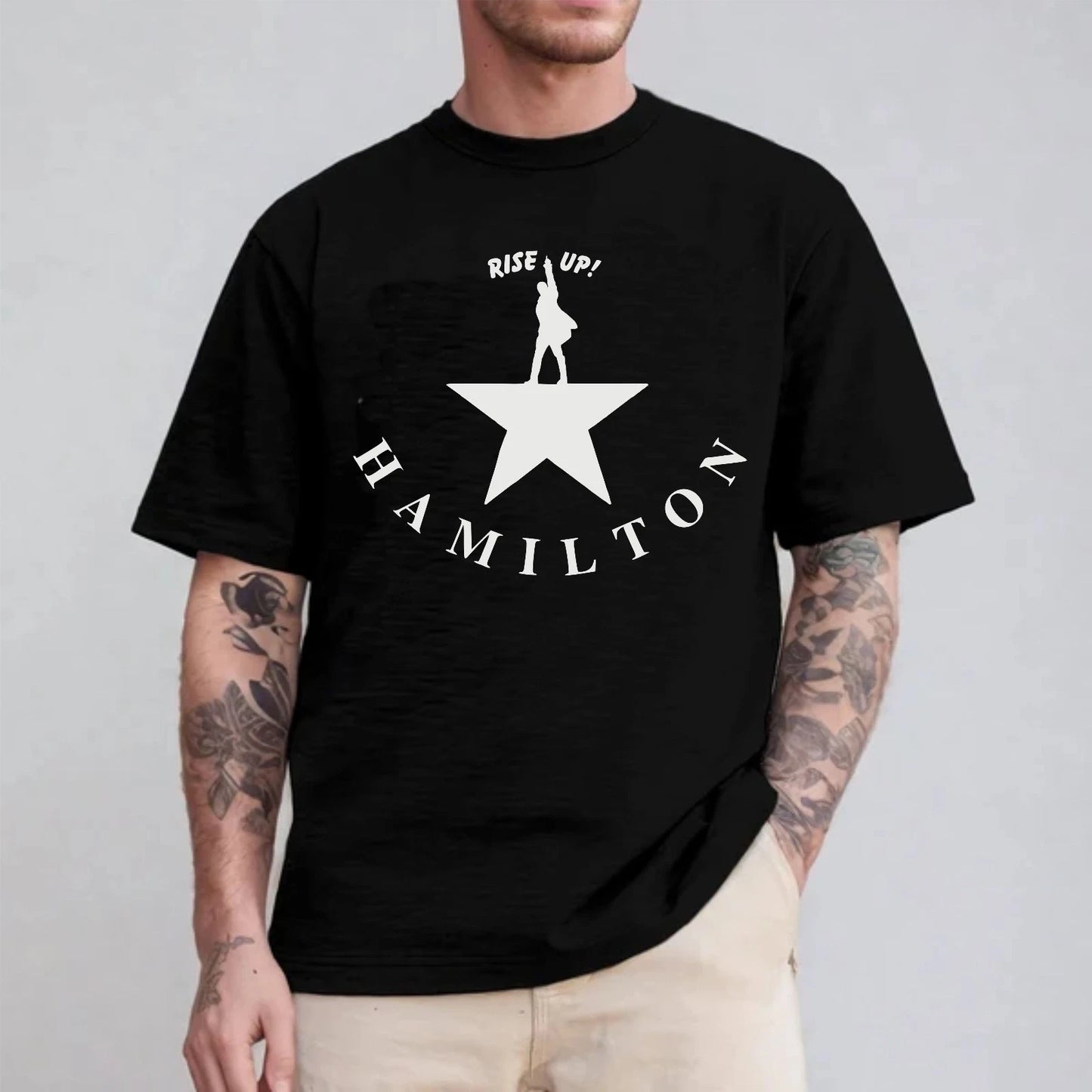 Rise Up Hamilton T-Shirt, Hamilton Star Design Shirt, Unisex Rising Star Tee Top