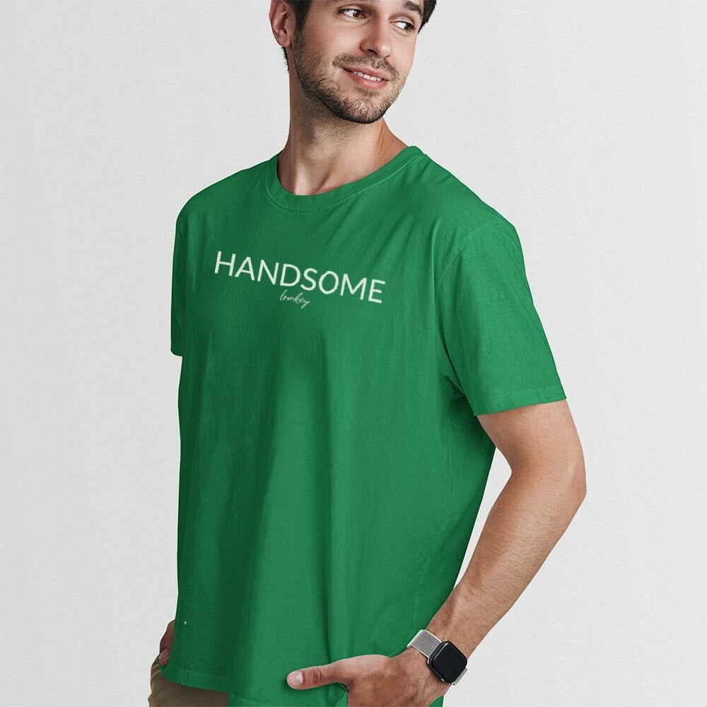 HANDSOME-Lowkey UnisexTshirt-Simple Minimal Printed One Liner