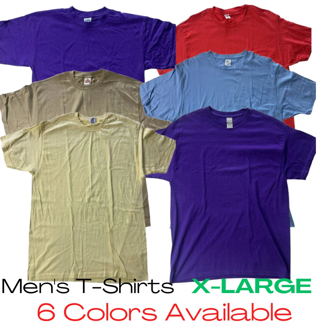 MEN'S HIGH QUALITY REGULAR LARGE SHORT SLEEVE TEE BLANK COTTON T SHIRTS ✔️✔️