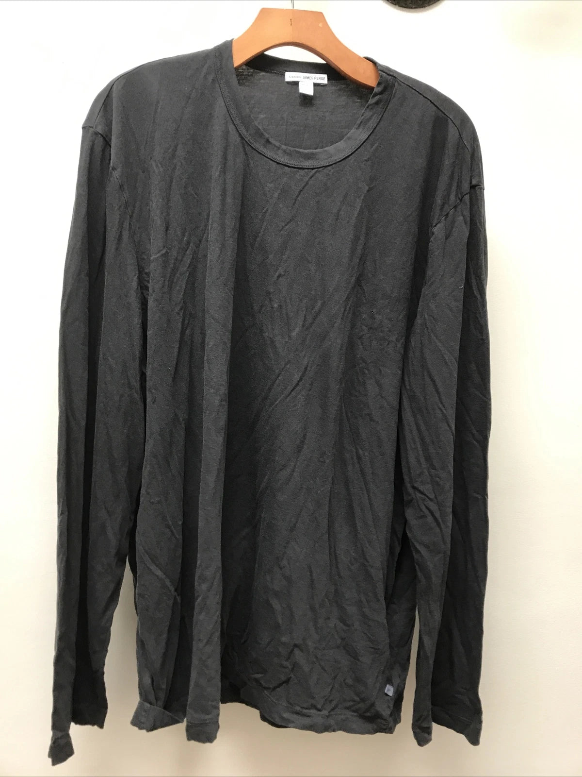 James Perse Clothing Men's Basic Classic Dark Gray L/S T-Shirt MLJ3351 NWD IR