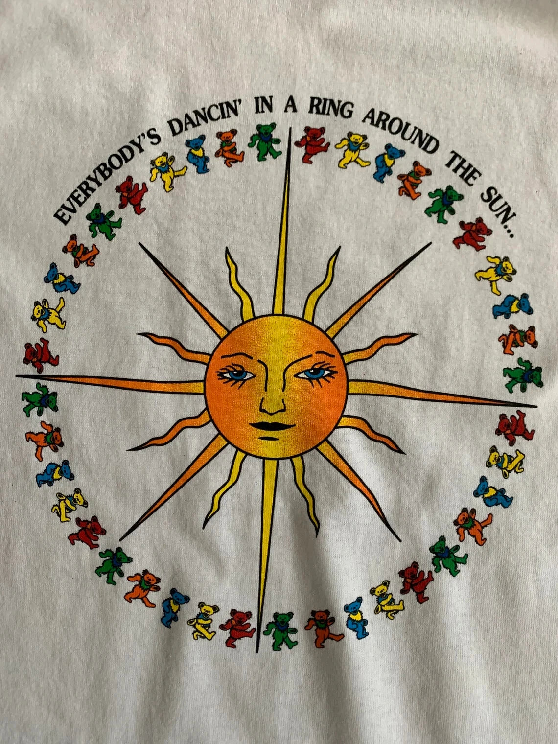 Bob Weir Grateful Dead Sun Bears long sleeve shirt Dancing Bears Long Lot Tee