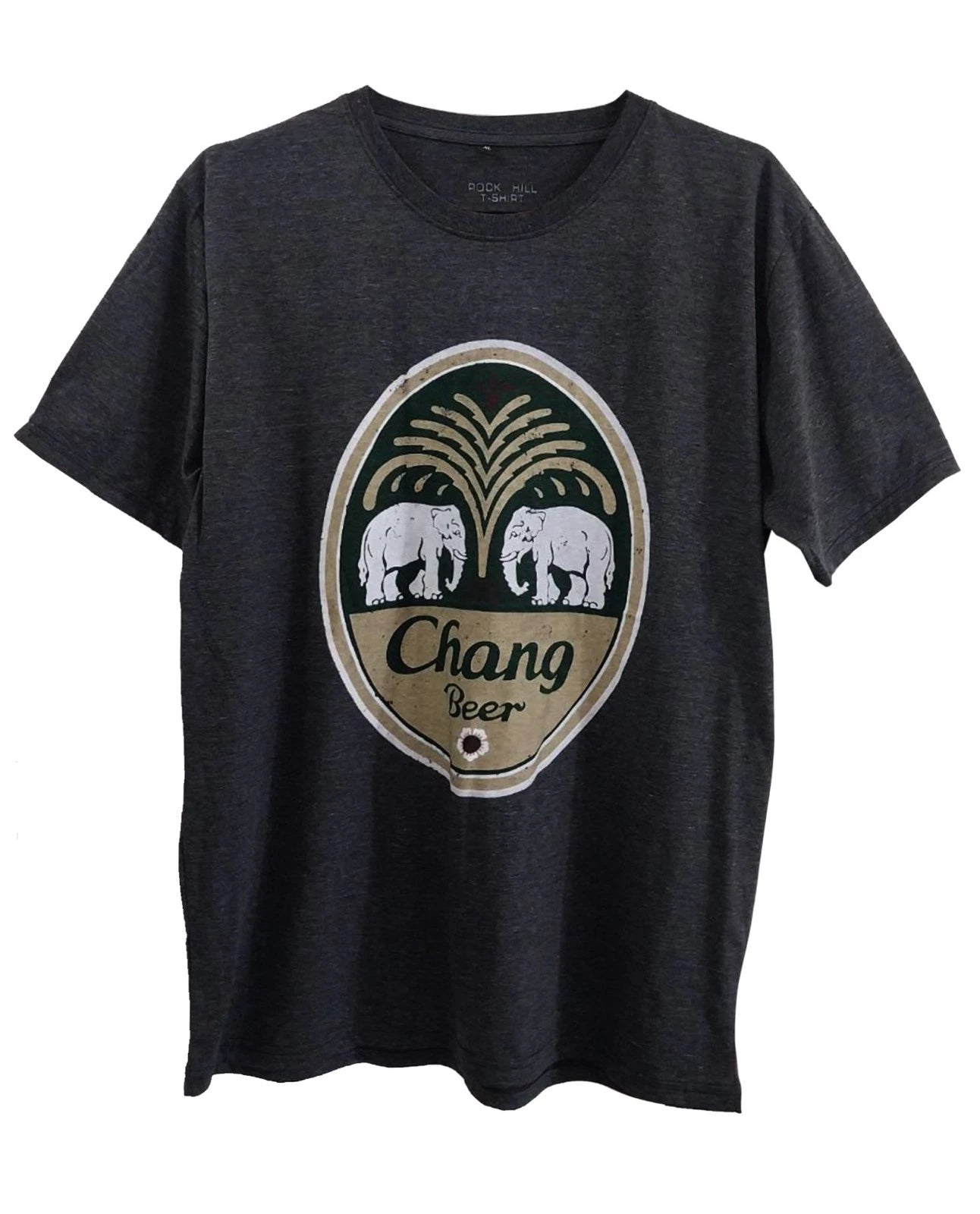 Chang Beer t shirt Thailand Souvenir Vintage Style Elephant Dark Gray XL