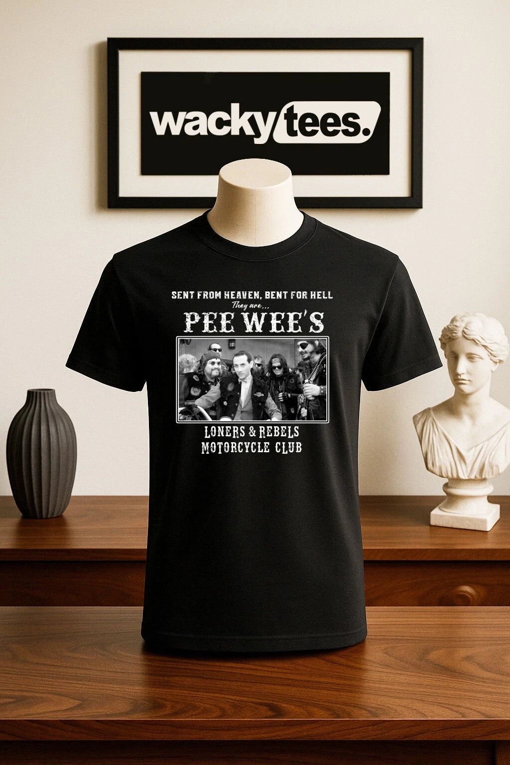 Pee Wee Herman Loners and Rebels Motorcycle Club Graphic Tee Shirt